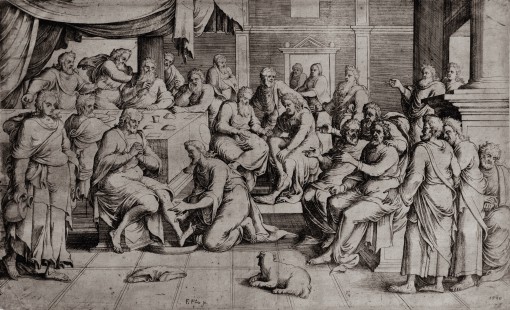 Христос омиває ноги своїм учням. 1550–1570.