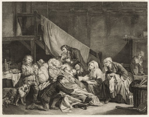 The paralytic (Le Paralitique servi par ses enfans.). 1767.