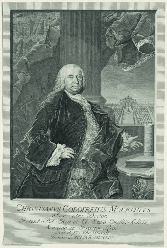 Portrait of Christian Gottfried Merlin, Doctor of Law. 1755.