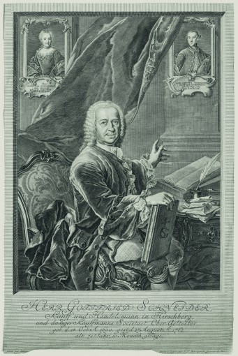 Portrait of Gottfried Schneider, a merchant from Hirschberg. 1763.