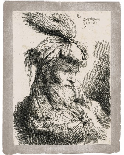 Голова молодого чоловіка, що дивиться вниз направо. 1645–1650.