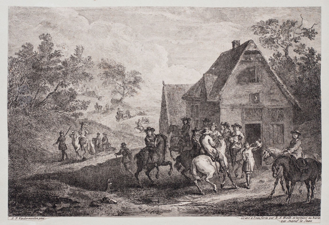 Officers' halt (Halte d'officiers). Ca. 1770.