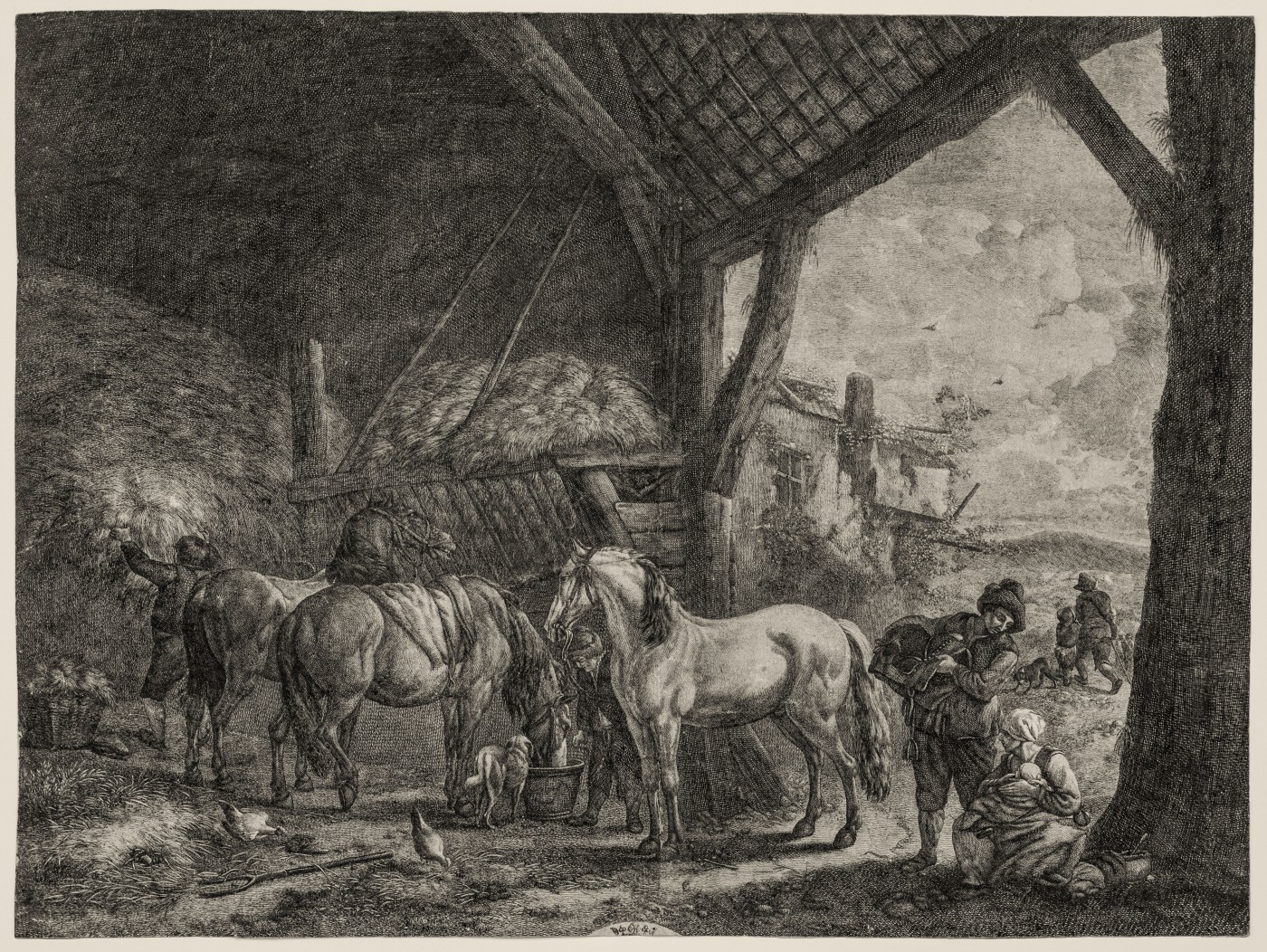 Flemish stable (L'ecurie flamande). 1755.