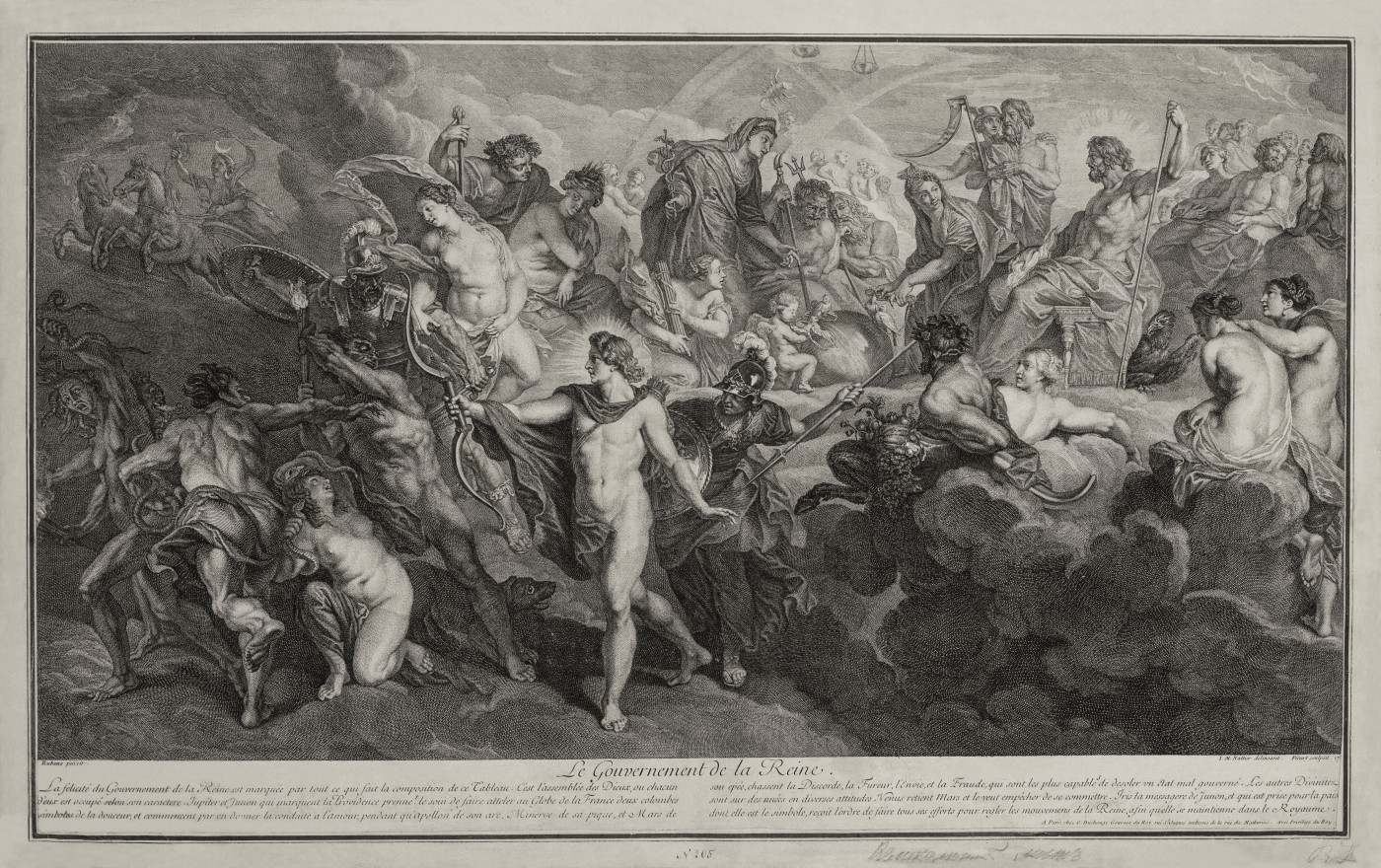 Council of the gods. 1707.