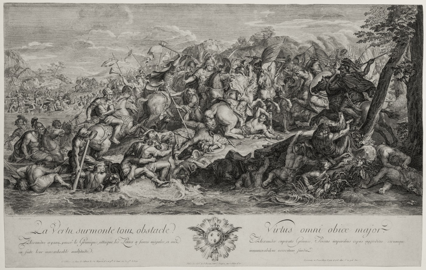 The Battle of Granicus between Alexander the Great and the Persians. 1729–1755.