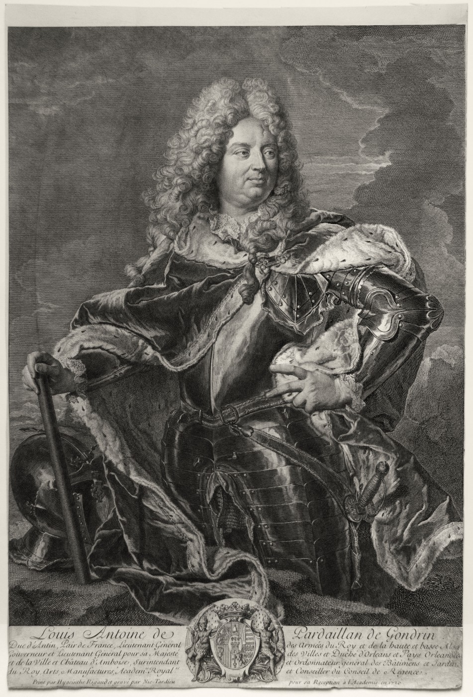 Portrait of Louis Antoine de Pardaian de Gondren, Duke d'Anten. 1720.