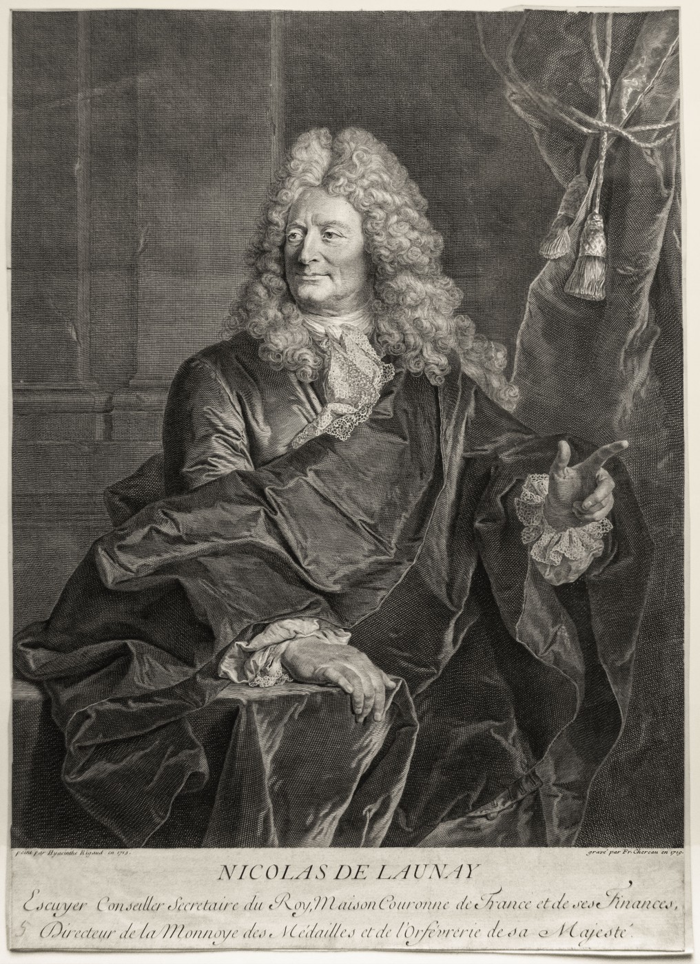 Portrait of the French jeweler Nicolas Delaunay. 1719.