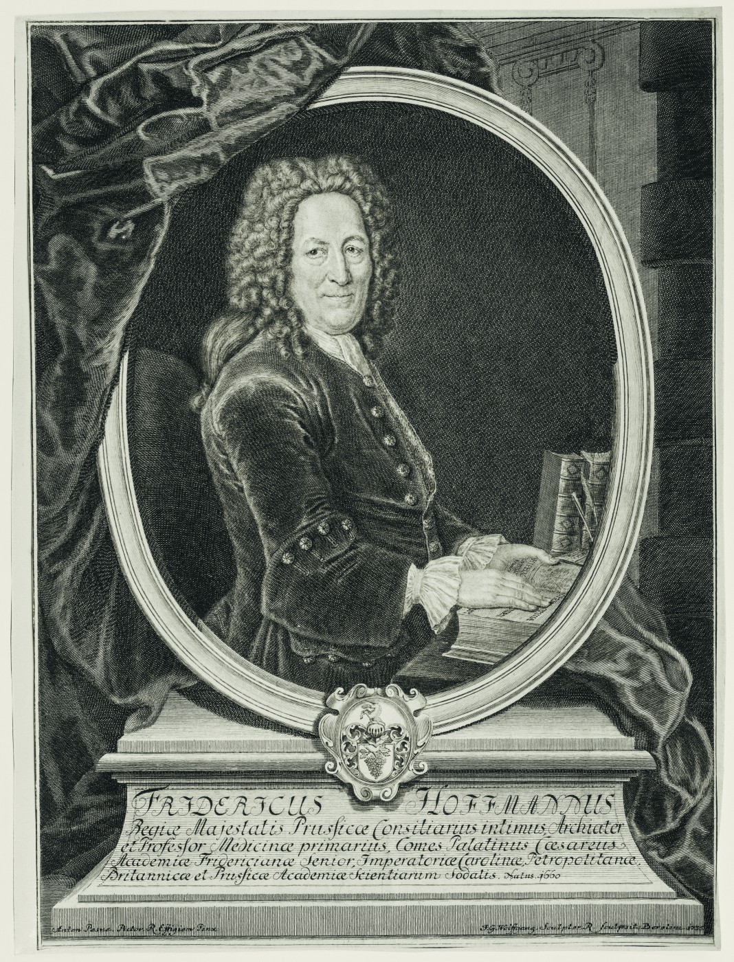 Portrait of the doctor Friedrich Hoffmann. 1735.