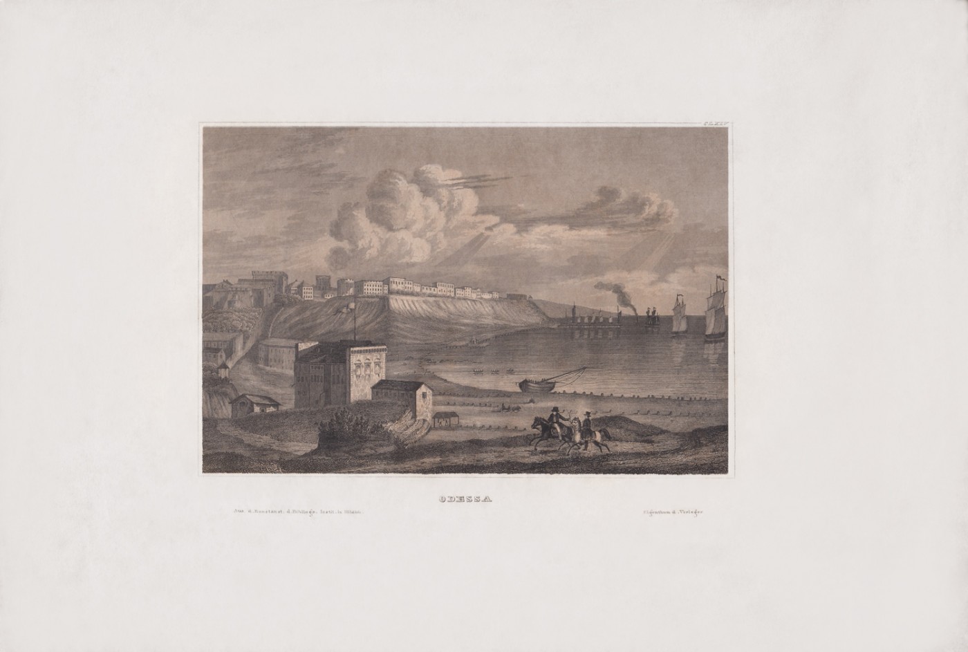 Одеса. Вид міста з боку митниці. 1830-ті.