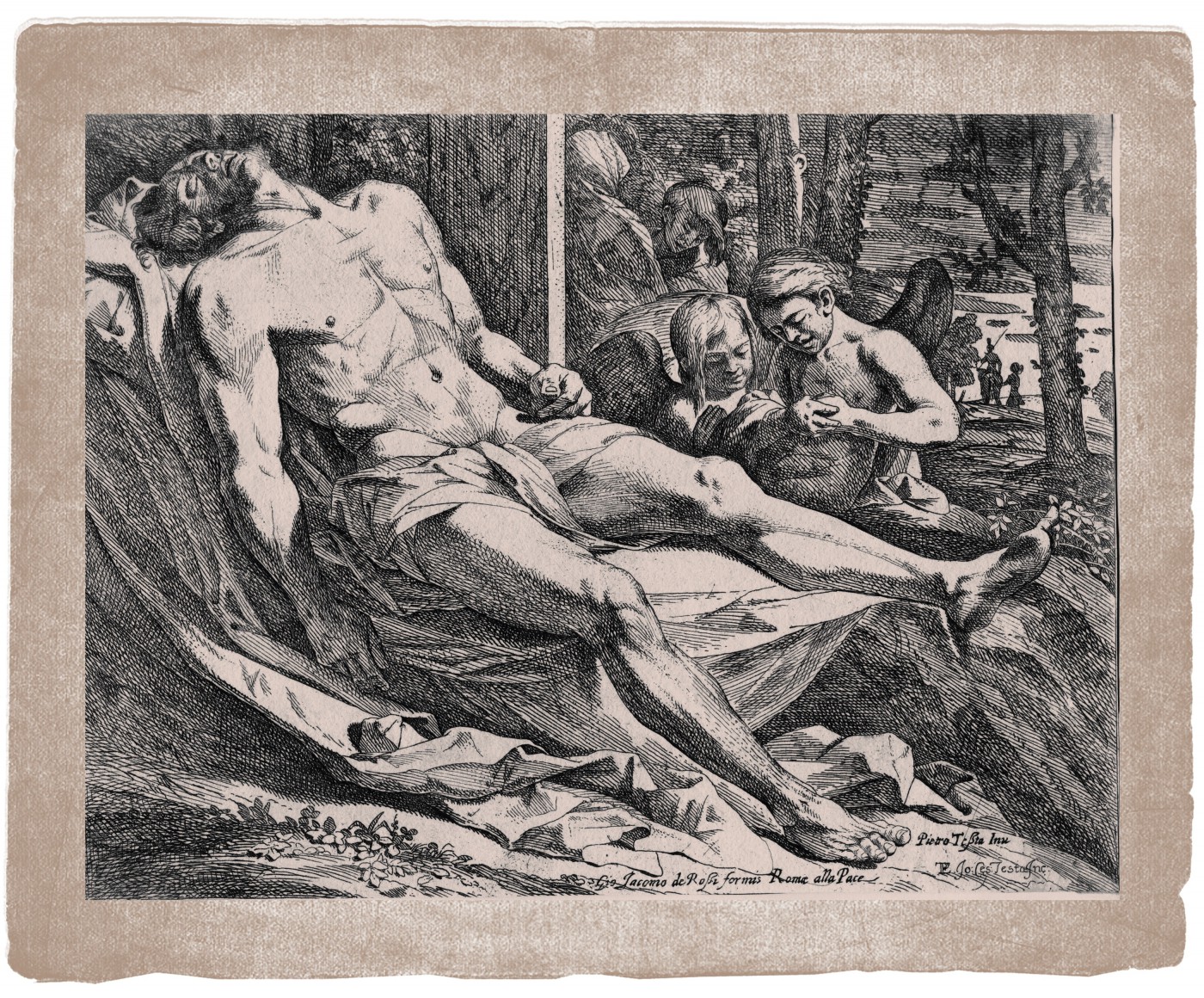 Тіло Христа, оплакуване ангелами. Бл. 1650–1655.