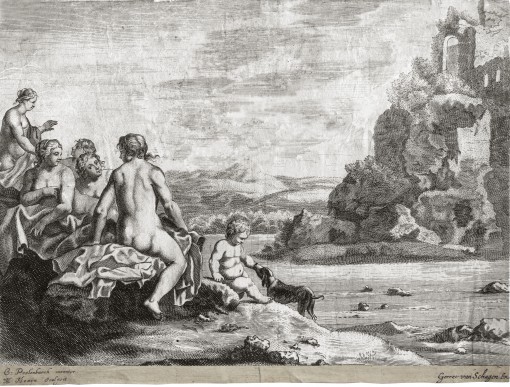 Nymphs on the bank of the river. 1653–1655.