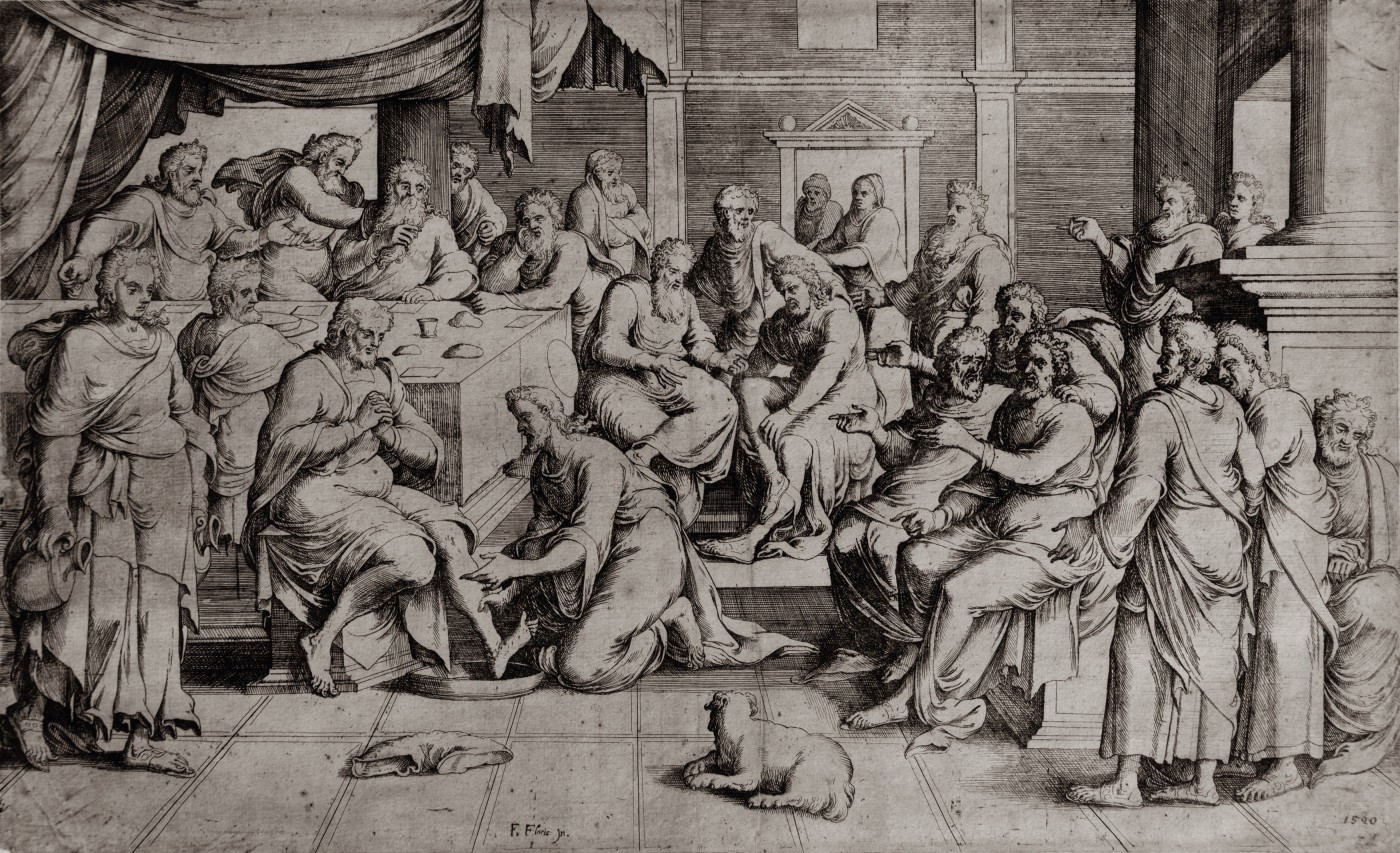 Christ washing the feet of his apostles. 1550–1570.