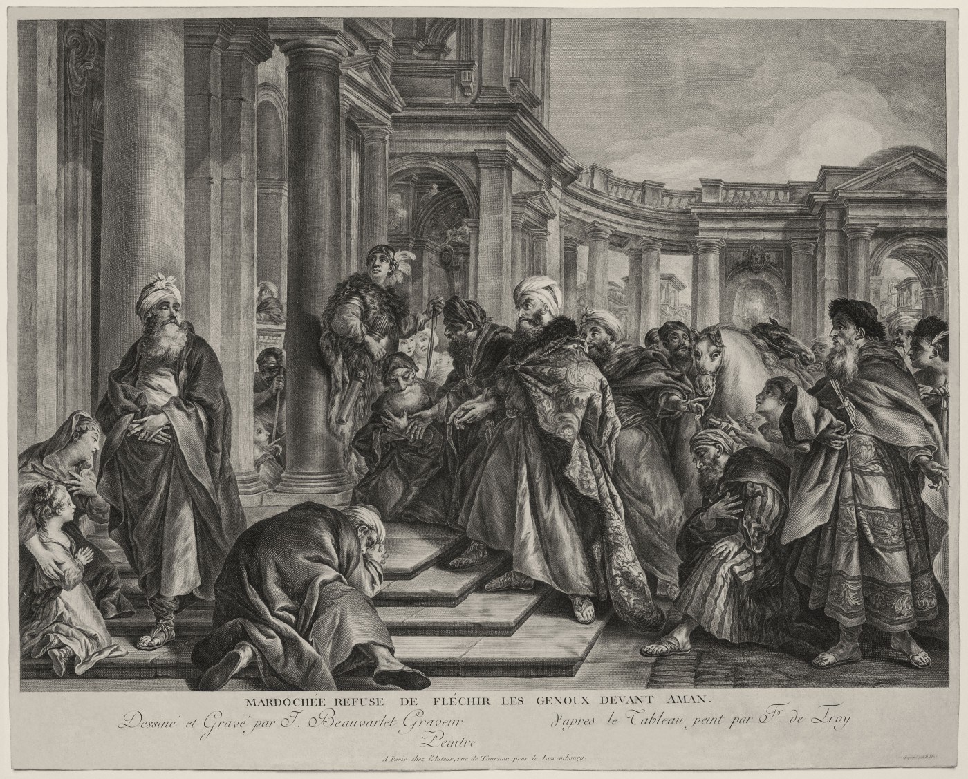 Mordecai refuses to bow the knee to Haman. 1784.