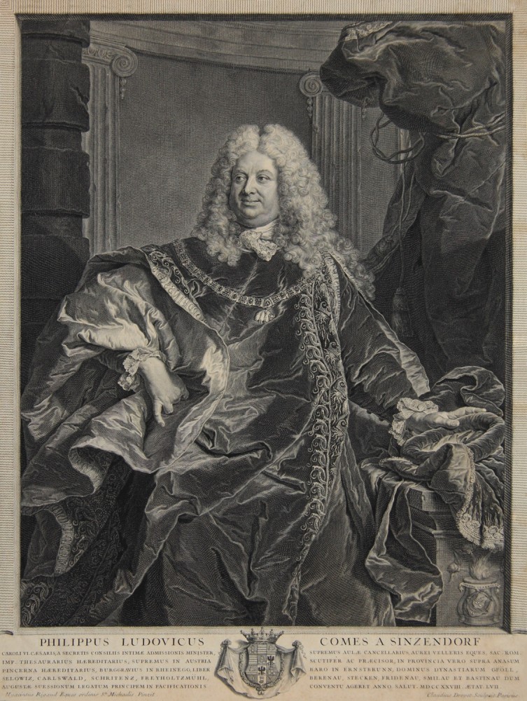 Portrait of Count Philipp Ludwig Wenzel von Sinzendorf. 1730.